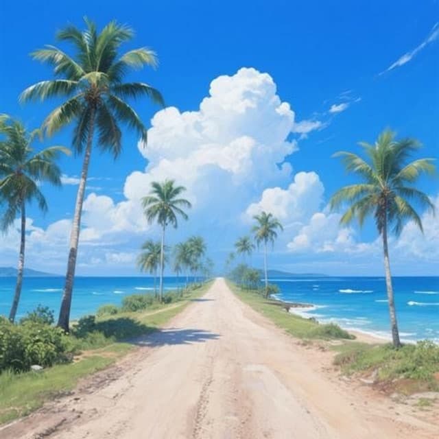 真っ青な空へ
